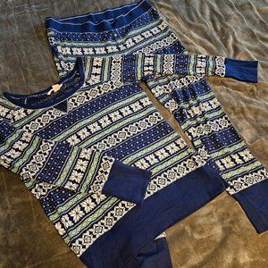Victoria's Secret PJs Pajamas Set Blue NWOT LG